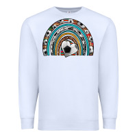 White soccer rainbow Premium Sweatshirt - Artiststas