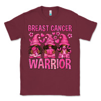 Burgundy Breast Cancer Warrior Afro Gnomes Classic Tee - texasbilliewilder