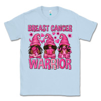 Dusty Blue Breast Cancer Warrior Afro Gnomes Classic Tee - texasbilliewilder