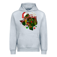 Heather Grey Christmas Texas map Urban Hoodie - NancyCooperArtShop