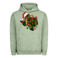 Pigment Oil Green Christmas Texas map Urban Hoodie - NancyCooperArtShop