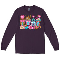 Plum valentine's day coffee cups Long Sleeve Tee - Zillion Design Studio