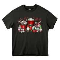 Asphalt Christmas Coffee Drink Heavy Core Tee - CowhideDigitalArt