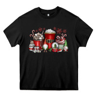 Black Christmas Coffee Drink Heavy Core Tee - CowhideDigitalArt