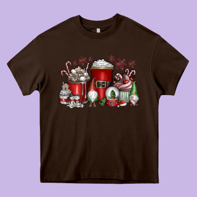 Christmas Coffee Drink Heavy Core Tee Designed By Cowhidedigitalart