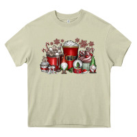 Mossy Christmas Coffee Drink Heavy Core Tee - CowhideDigitalArt