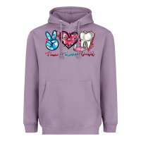 Lavender peace love dental Heavyweight Hoodie - AdoDesignShop