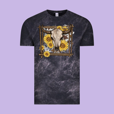 Vintage Tee western bull skull