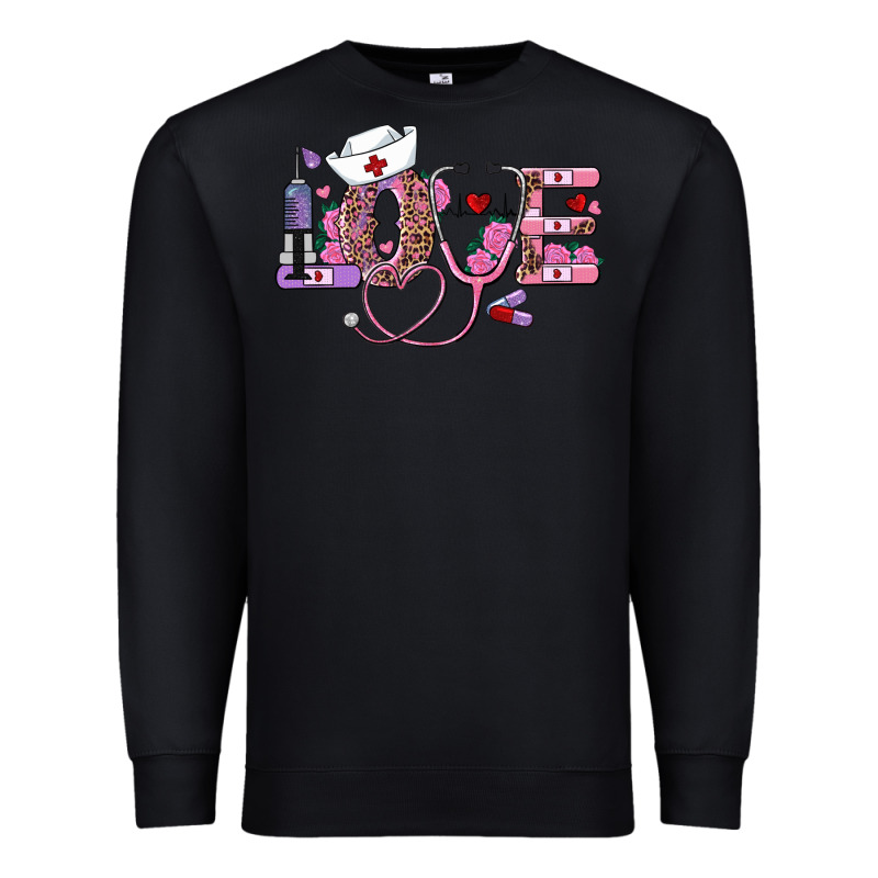 Valentine's Day Nurse Love Premium Sweatshirt by AdoDesignShop | Teevron