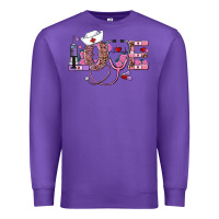 Purple valentine's day nurse love Premium Sweatshirt - AdoDesignShop