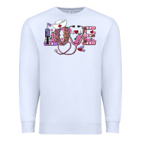 White valentine's day nurse love Premium Sweatshirt - AdoDesignShop