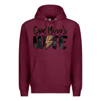 Burgundy cool miner s wife Premium Hoodie - MaliasSmallBusiness
