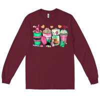 Burgundy pharmacy coffee cups Long Sleeve Tee - Zillion Design Studio