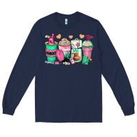 Navy pharmacy coffee cups Long Sleeve Tee - Zillion Design Studio
