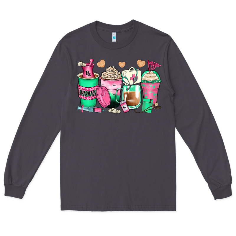 Pharmacy Coffee Cups Long Sleeve Tee by Zillion Design Studio | Teevron