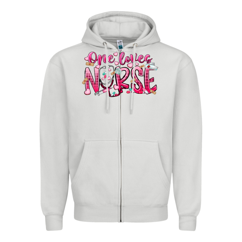 One Loves Nurse Zipper Hoodie by RacoonDesign | Teevron