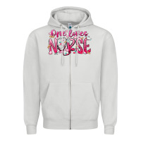 Dove Grey one loves nurse Zipper Hoodie - RacoonDesign