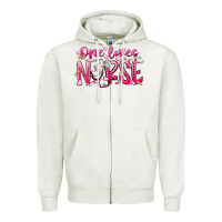 Oatmeal Heather one loves nurse Zipper Hoodie - RacoonDesign