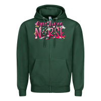 Sports Green one loves nurse Zipper Hoodie - RacoonDesign