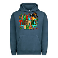 Pigment Midnight Navy give thanks bro Urban Hoodie - MaliasSmallBusiness