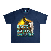 Navy back on my bullshit Urban Heavy Tee - texasbilliewilder