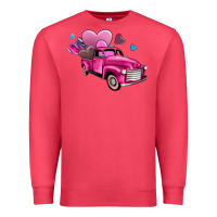 Cardinal truck with hearts Premium Sweatshirt - AdoDesignShop