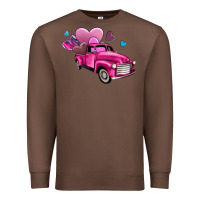 Chestnut truck with hearts Premium Sweatshirt - AdoDesignShop