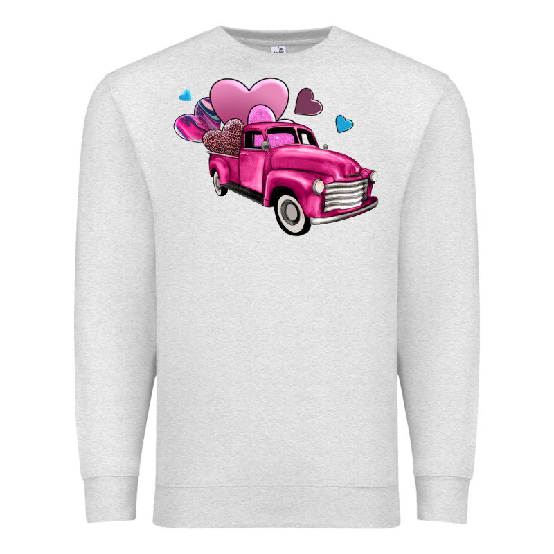 Truck With Hearts Premium Sweatshirt by AdoDesignShop | Teevron