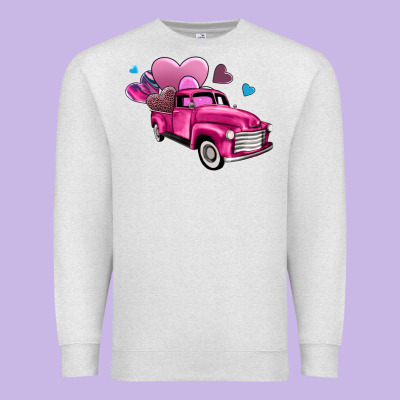 Truck With Hearts Premium Sweatshirt Designed By Adodesignshop
