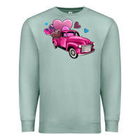 Seafoam truck with hearts Premium Sweatshirt - AdoDesignShop
