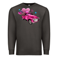 Smoke truck with hearts Premium Sweatshirt - AdoDesignShop