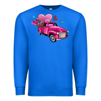 True Royal truck with hearts Premium Sweatshirt - AdoDesignShop