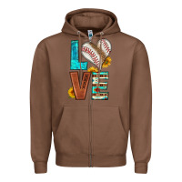 Chestnut western love baseball Zipper Hoodie - HRA Design Shop