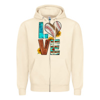 Sandshell western love baseball Zipper Hoodie - HRA Design Shop