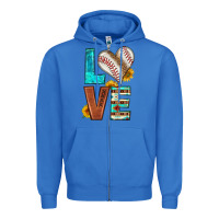 True Royal western love baseball Zipper Hoodie - HRA Design Shop