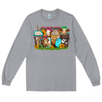 Heather Grey heifers coffee cups Long Sleeve Tee - Zillion Design Studio