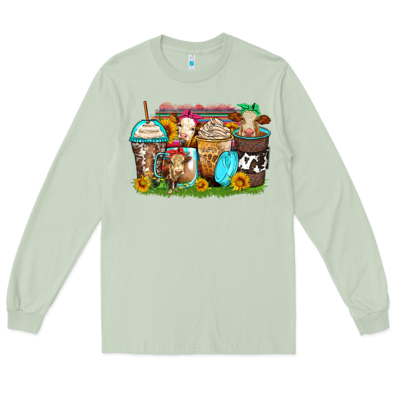 Heifers Coffee Cups Long Sleeve Tee by Zillion Design Studio | Teevron