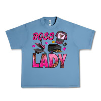 Pebble Blue boss lady Urban Heavy Tee - texasbilliewilder