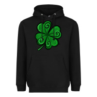 Black St. Patrick's Day Shamrock Heavyweight Hoodie - Jasminsmagicworld