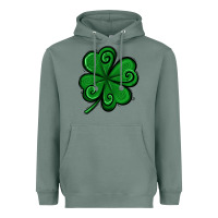 Sage St. Patrick's Day Shamrock Heavyweight Hoodie - Jasminsmagicworld