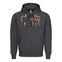 Smoke all american teacher Zipper Hoodie - CowhideDigitalArt