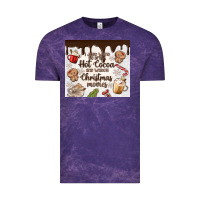 Cloud Purple i just want to drink hot cocoa Vintage Tee - MaliasSmallBusiness