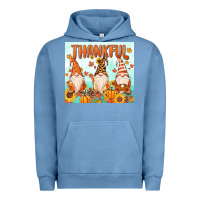Pigment Pebble Blue thankful gnome Urban Hoodie - MaliasSmallBusiness