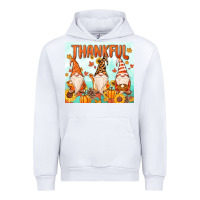 White thankful gnome Urban Hoodie - MaliasSmallBusiness