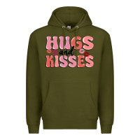 Army Green hugs and kisses Premium Hoodie - MaliasSmallBusiness