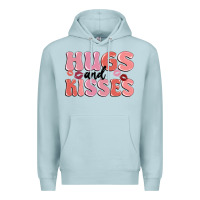 Blue Mist hugs and kisses Premium Hoodie - MaliasSmallBusiness