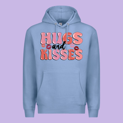 Hugs And Kisses Premium Hoodie Designed By Maliassmallbusiness