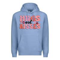 Colony Blue hugs and kisses Premium Hoodie - MaliasSmallBusiness