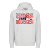 Dove Grey hugs and kisses Premium Hoodie - MaliasSmallBusiness