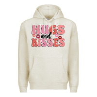 Oatmeal Heather hugs and kisses Premium Hoodie - MaliasSmallBusiness